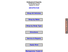 Tablet Screenshot of hollywoodimportsinc.com